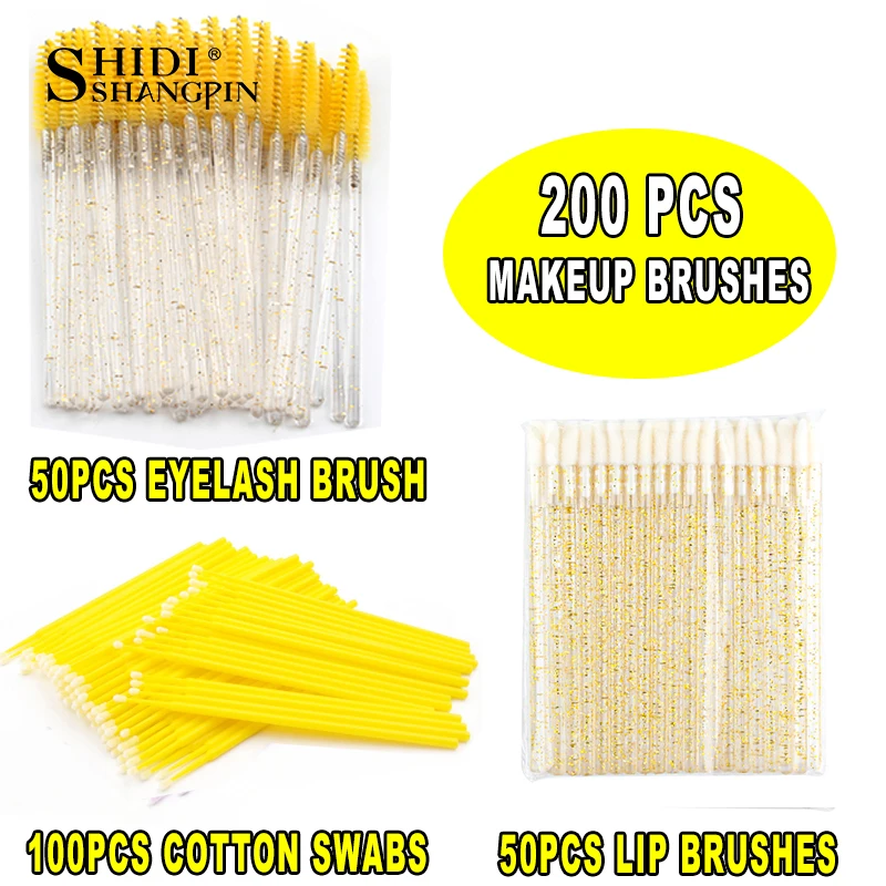 Description Picture 4 of itemLanjinglin 200pcs Disposable Brushes Set Mascara Wands Lip Brushes Microbrush Applicator Swab for Eyelash Extension Makeup Tools