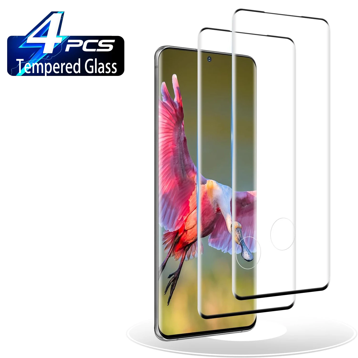 

2/4Pcs Tempered Glass For Samsung Galaxy S10 S20 Plus S20 Ultra Plus Curved Anti Scratch Screen Protector Glass