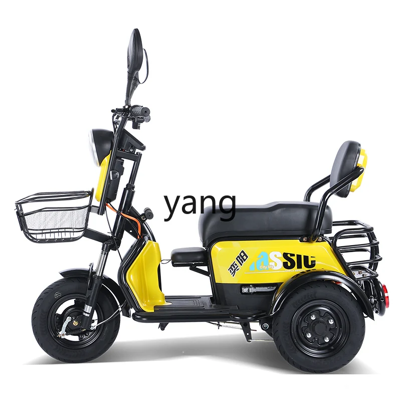 

Yjq Electric Tricycle Adult Home Use Women's Battery Car Small Scooter Pick-up Children with Shed