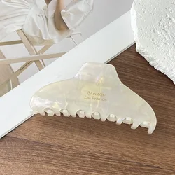 Vintage Geometric Arc Hair Claw Clip - Large Acetate Accessory (Mermaid)