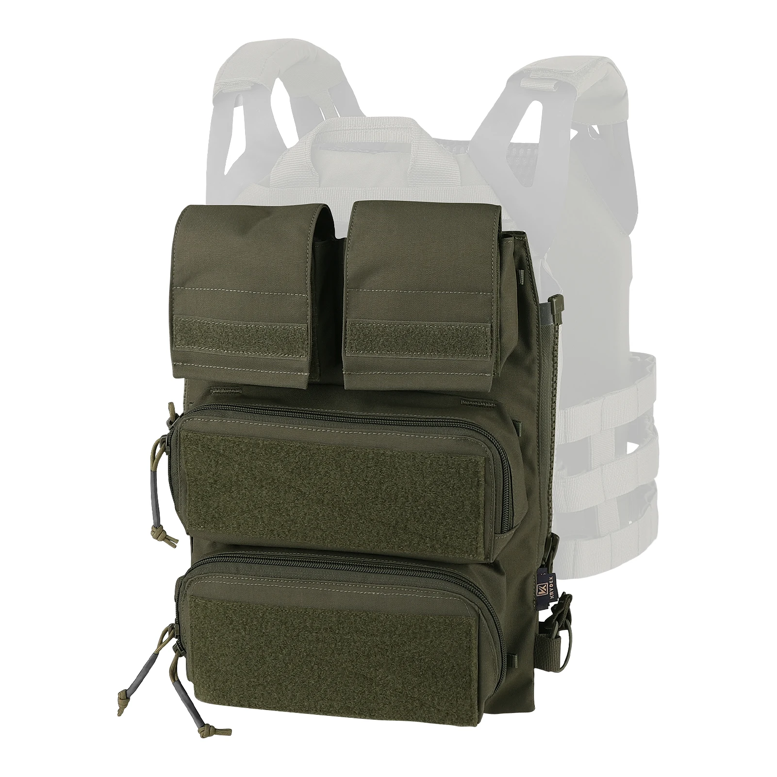 KRYDEX Taktische modulare Tasche mit Reißverschluss, Molle-Reißverschluss, Rucksacktasche mit Mag-Beutel für AVS JPC2.0 CPC Plate Carrier Weste – Detail 7