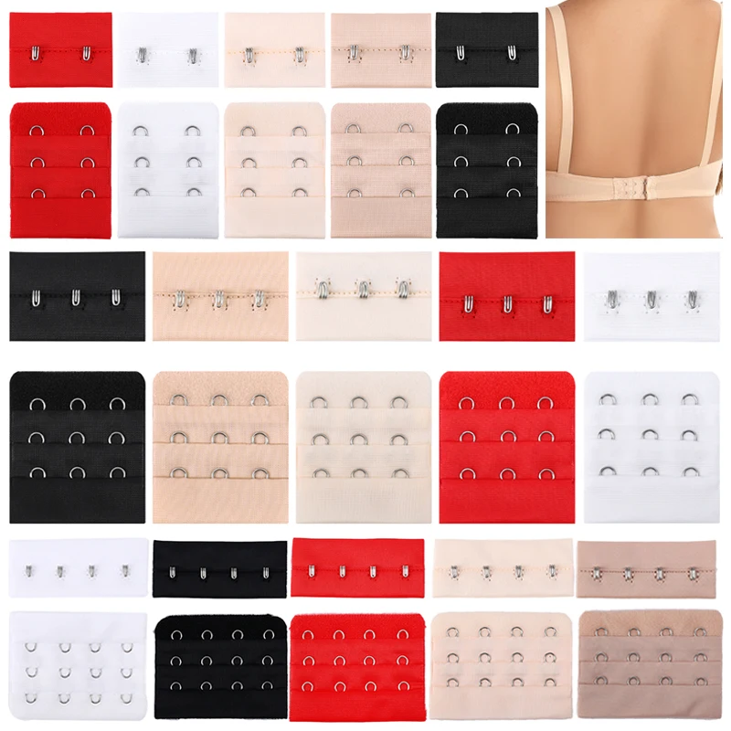 

Women Bra Extenders Extension 3 Rows 2/3/4 Buckles Adjustable Belt Buckle Bras Strap Extender Hook Clips Underwear Accessories