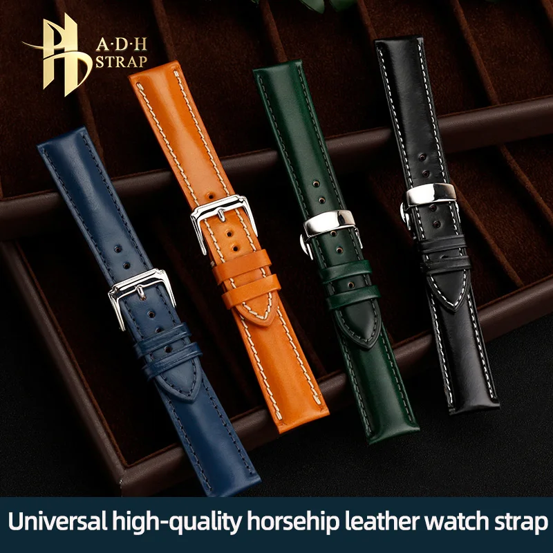 Cinturino Universale In Pelle Di Cavallo Di Alta Qualità Adatto Per Omega Seamaster Longines Hamilton Accessori Per Orologi Da Uomo Cinturino 20Mm 22M