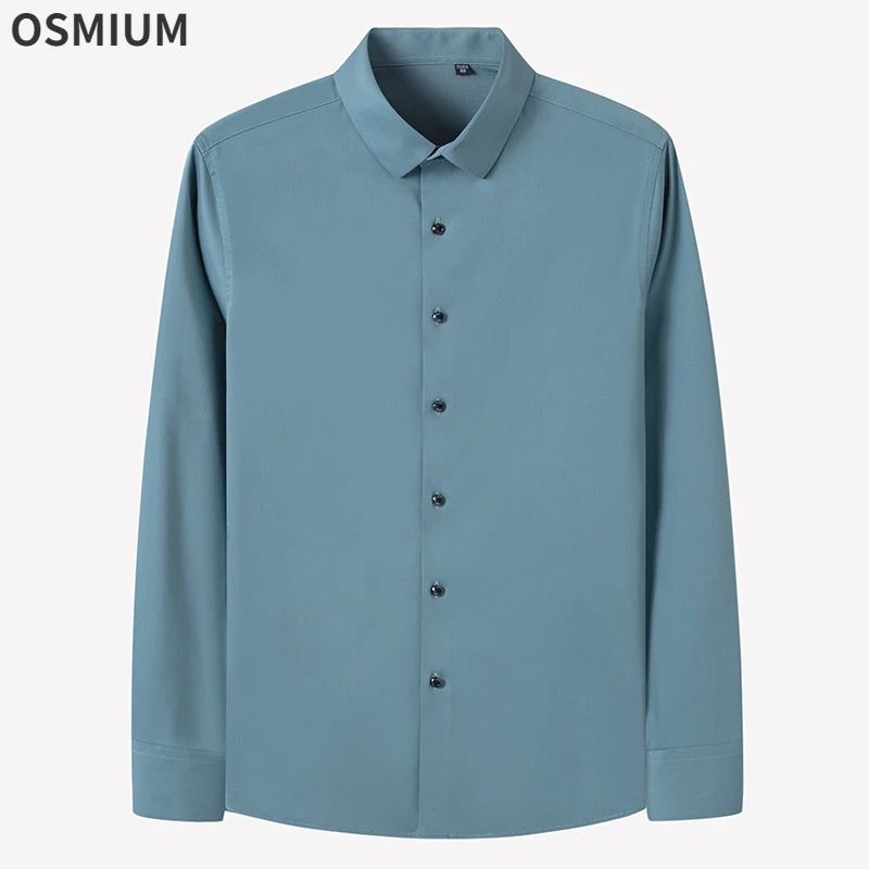 

Man High Quality Long Sleeve Button Up Collared Shirt Plus Size Boys Blue Purple Casual Business Office Wear Shirt Party Wear