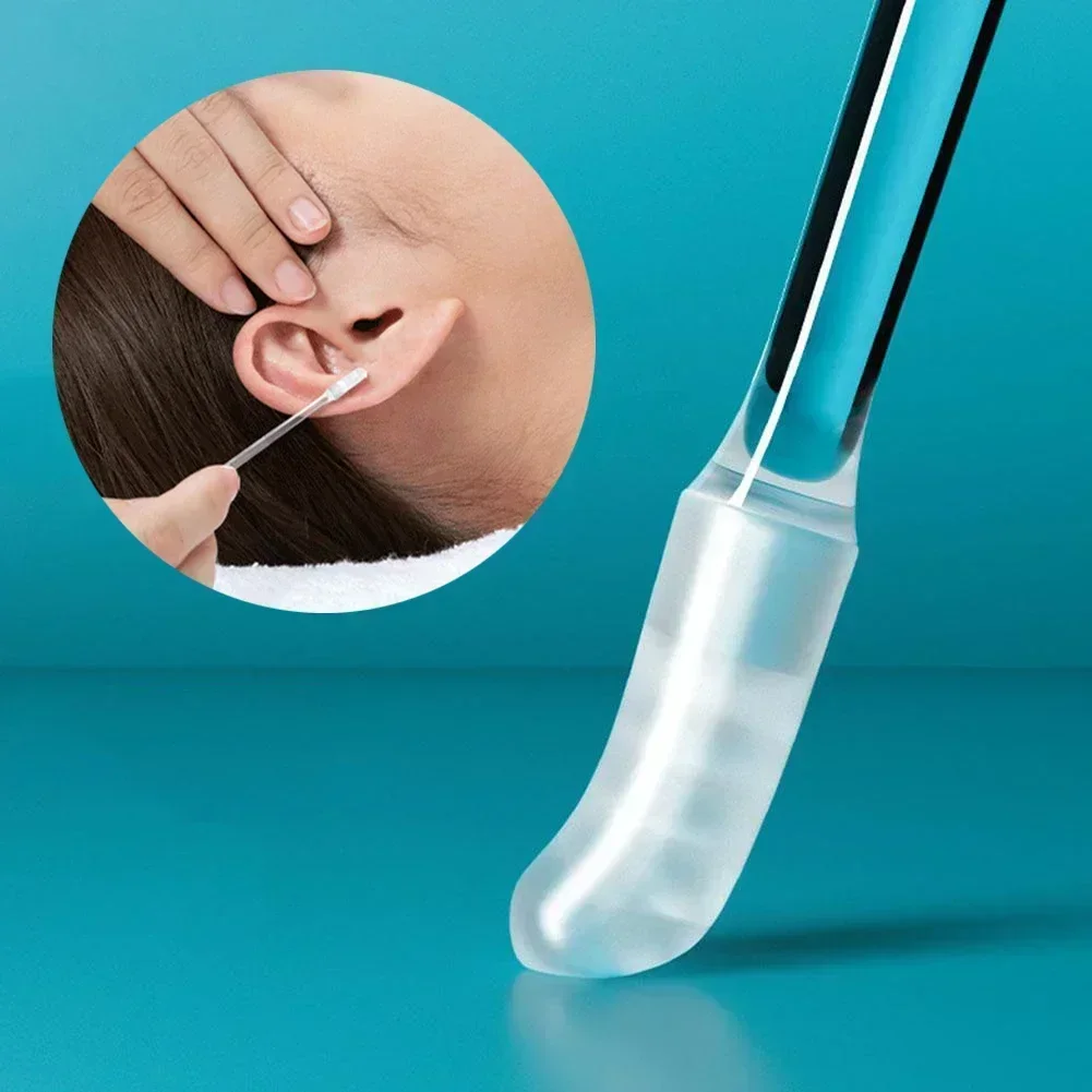 1set Disposable Sticky Ear Swabs Reusable Ear Cleaner Soft Silicone Ear Wax Removal Tool Remover For All Ages 2