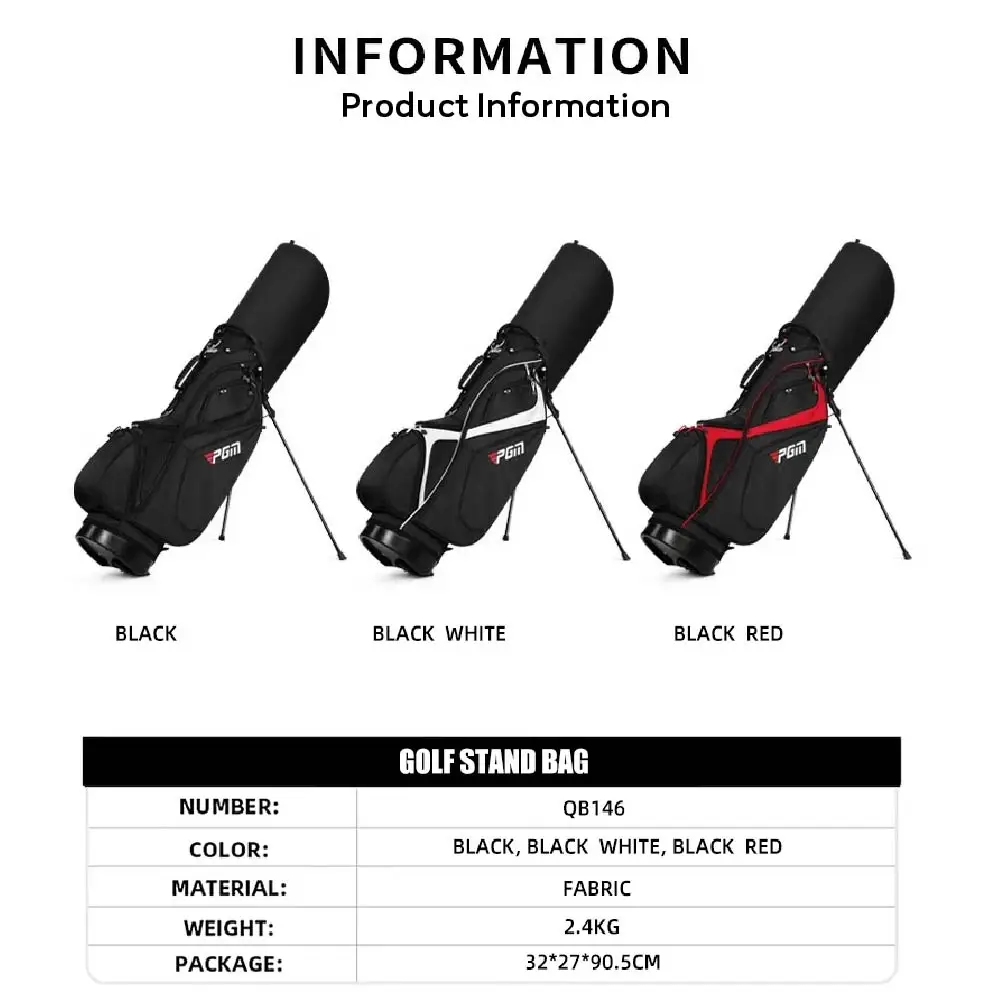 14-Way Golf Stand Bag Lightweight Portable Golf Club Bag - Dual Shoulder Strap