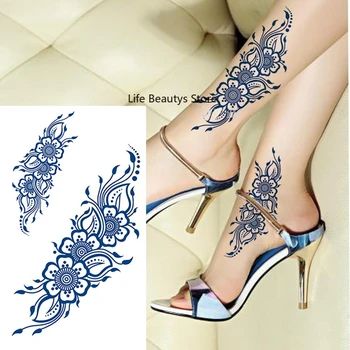 Inchiostro di succo Body Art Duraturo Impermeabile Tatuaggio temporaneo Flash Braccio Fiore Luna Sole Dream Catch Piuma Donna finta Uomo Adesivo