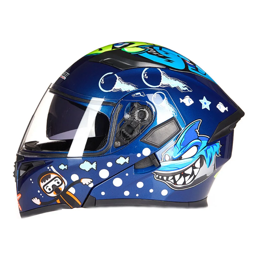 Shark Flip Up Biker Helmet Wear-Resistant Motorcycle Accessories
