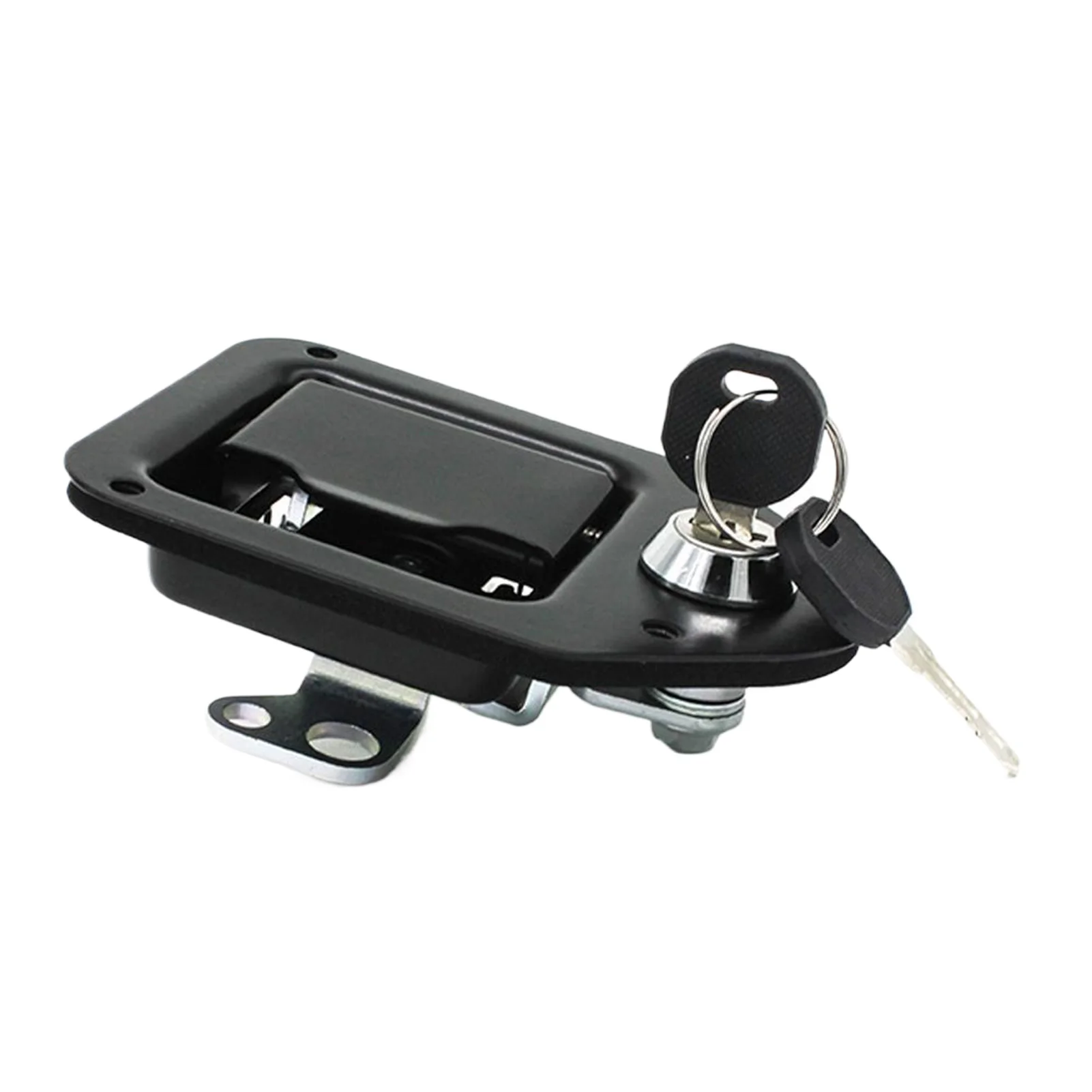 RV Toolbox Handle Latch Rv Motorhome Accessories Lock Stainless Steel Paddle Lock For Trailer Door Black Silver