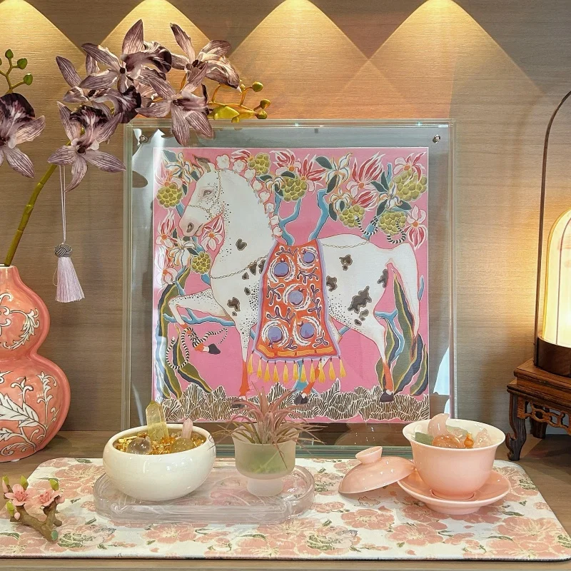 달빛 바다 입구 장식 예술 그림 거실 배경 벽걸이 그림 고급스러운 느낌의 데스크탑 거실 입구 장식품