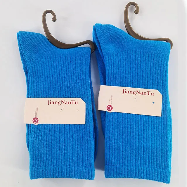 26 Solid Color Four Seasons Women's Socks Middle Tube Socks Candy Sock Cute Cartoon Girl Socks Pure Cotton Comfortable Home Sock 1 pair-021