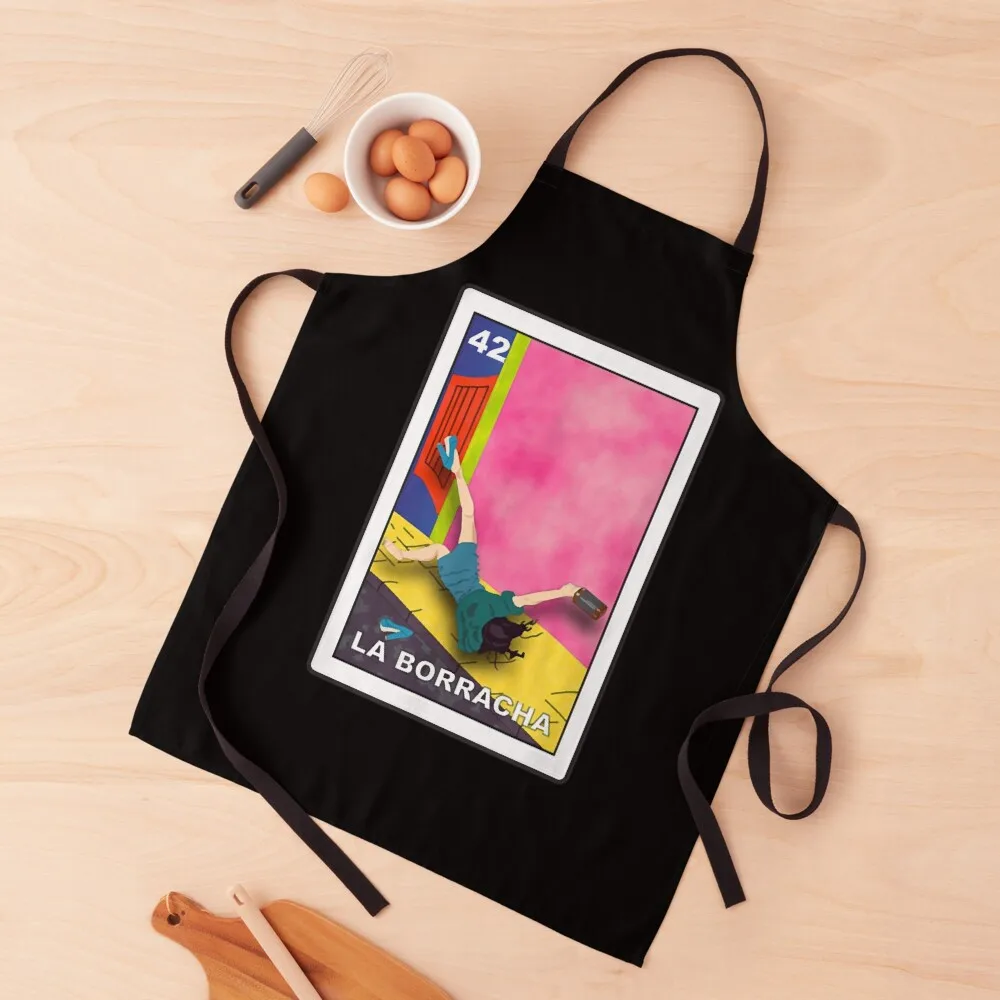 

La borracha loteria mexican lottery bingo funny Apron Cooking Clothes Men'S Kitchen Apron