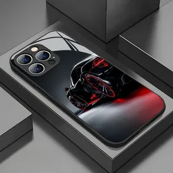 Sleek Black Cool Car Pattern Glass Phone Case - iPhone 8 (1)