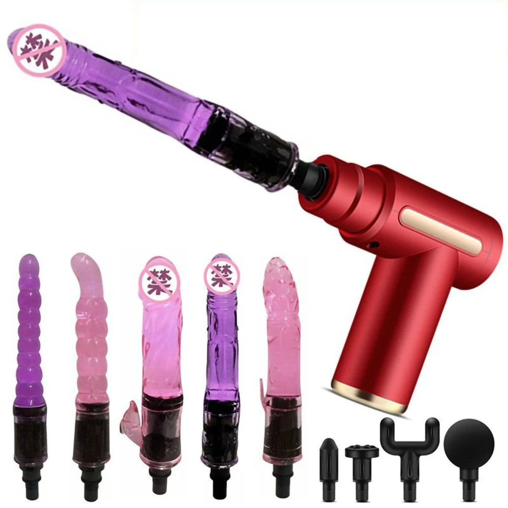 Mini Massage Gun Automatic mute Sex Machine Sex toys for Women and Men Machines for sex Masturbation Machine Dildo Vibrator 18