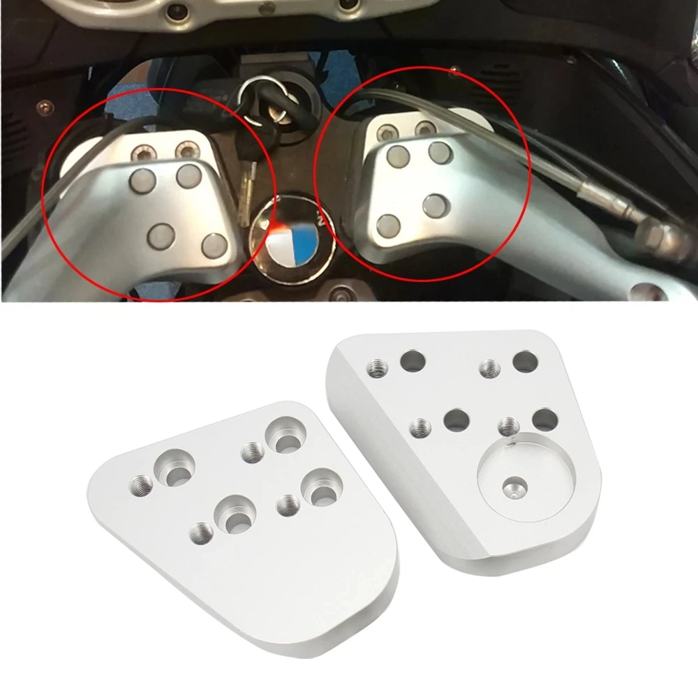 2 Pz Argento Manubrio Riser Rialzato Per B M W R1200Rt R1150Rt R1100Rt R1100R R1150R R 1100 1150 1200 Rt R Parti Del Motociclo