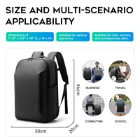 BANGE New Casual Multi-Pockets Big Capacity Daily 15.6inch Laptop Light Waterproof For Business Trip Roomy Men Backpack with YKK - Image 2