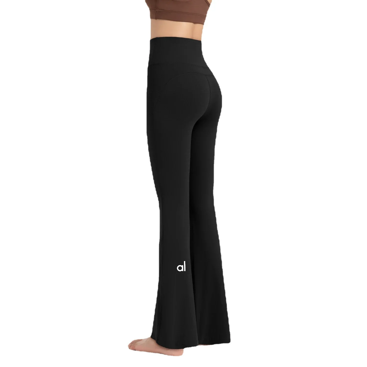 

Sports Micro Flared Fitness Gym Pants Yoga Appear Thin High Waisted Hip Lifting Seamless Wide Leg Pants Flared Pants for Women