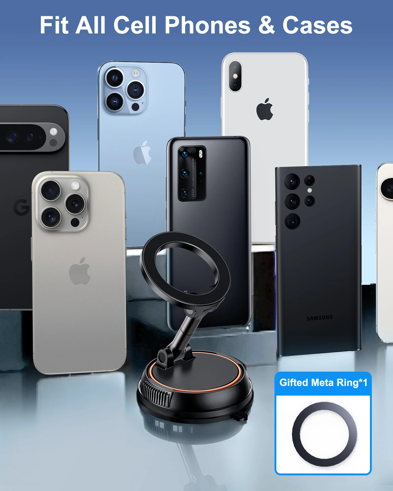 Eary Magsafe Car Phone Holder Mount Dashboard Magnetic 360 Rotatable Foldable Fit For iPhone 16 15 14 13 Pro Max Car Accessories