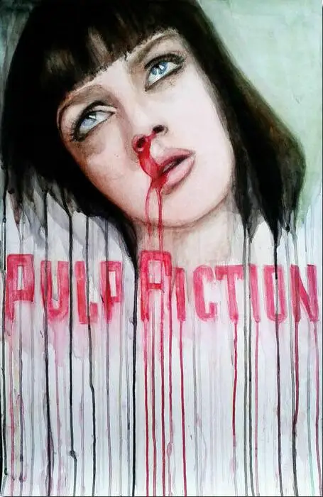 Pulp Fiction Classic Film Film Art Film Stampa Silk Poster Home Wall Decor 24X36Inch