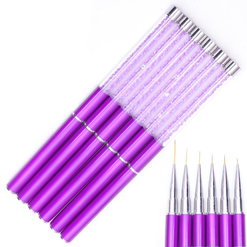 Description Picture 5 of item1PC Nails Art Brush Lines Stripe Flower Painting Drawing Pen Acrylic UV Gel Extension Grid Brush 3D Design Drawing Manicure Tool