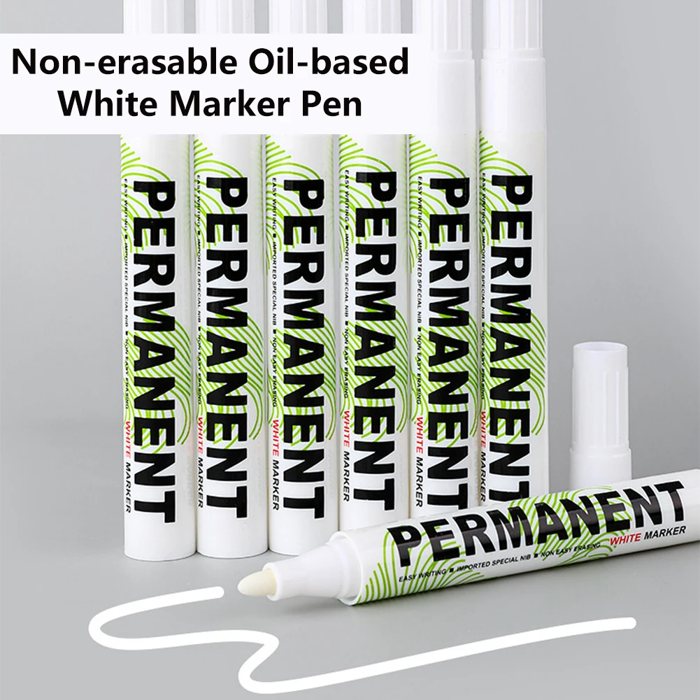 White Marker 1.0/3.0mm Quick-drying High-quality Ink Marker Pen for  Blackboard Shoe Graffiti Tire Coloring Multiple Uses