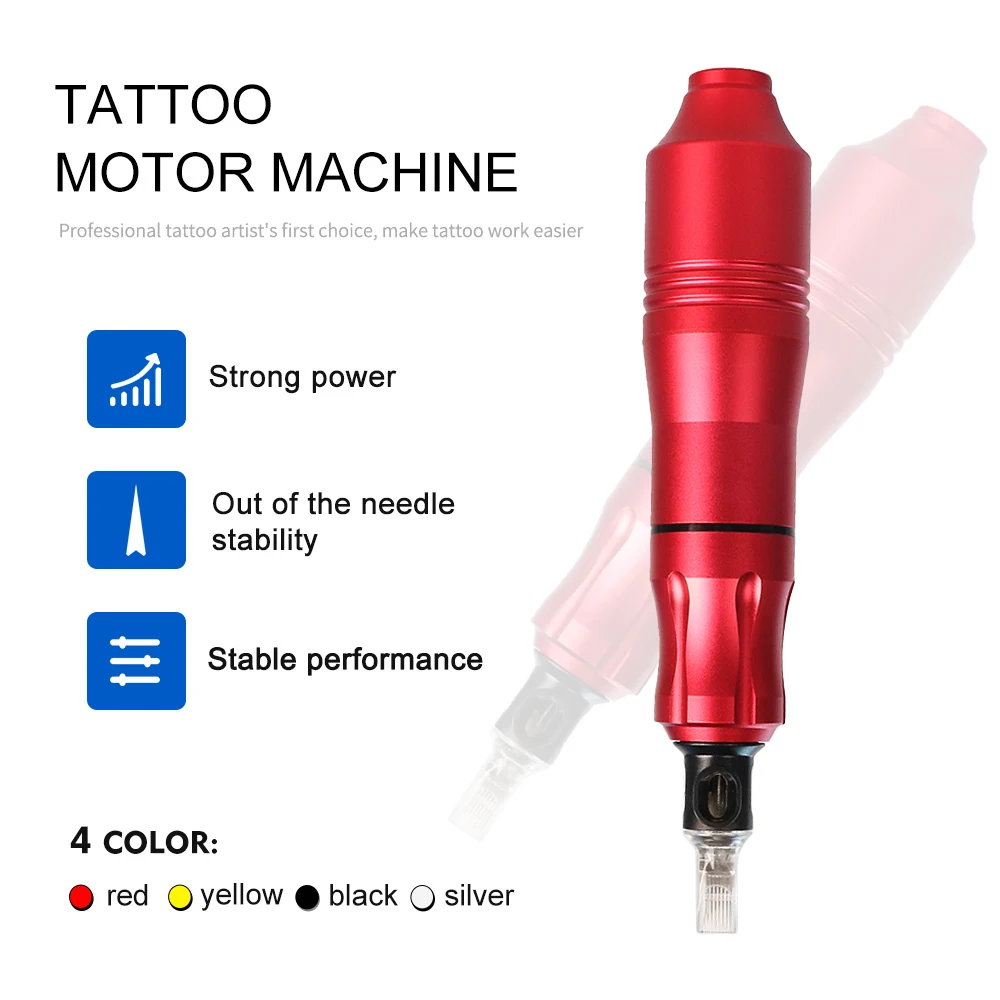 Tattoo Supplies Tattoo Kit Tattoo Pen Tattoo Motor Professional Rotary Tattoo Machine Pen Liner Shader Tattoo Cartridge Machine Powerful Motor 10000RPM Accessories Supplies