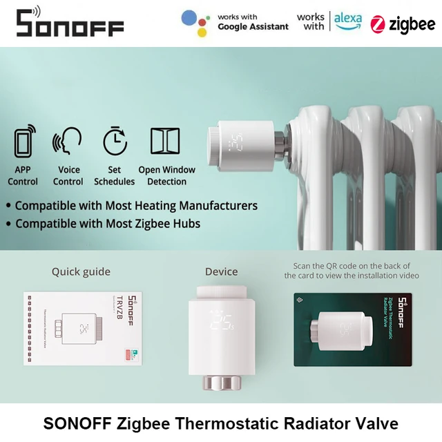 SONOFF ZigBee TRV Thermostat Smart Radiator Valve Smart Temperature  Controller