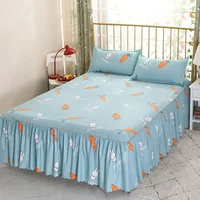 Cotton Quilted Bed Skirt King Size Mattress Protective Cover Double Thickened Non Slip Breathable Laminated Cotton Luxury Sheets 4
