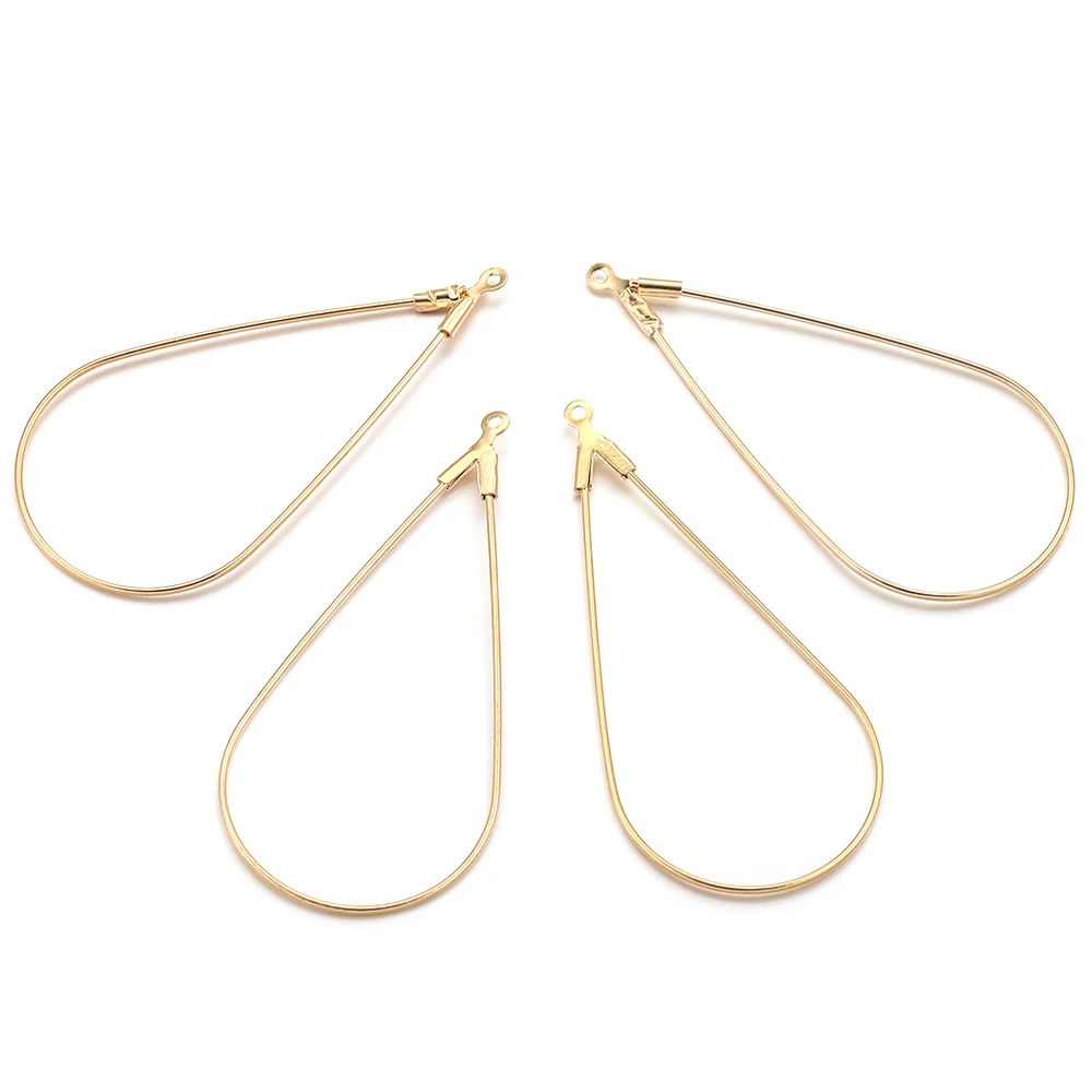 10pcsStainlessSteelTeardropShapedCircleHoopEarringsPendant