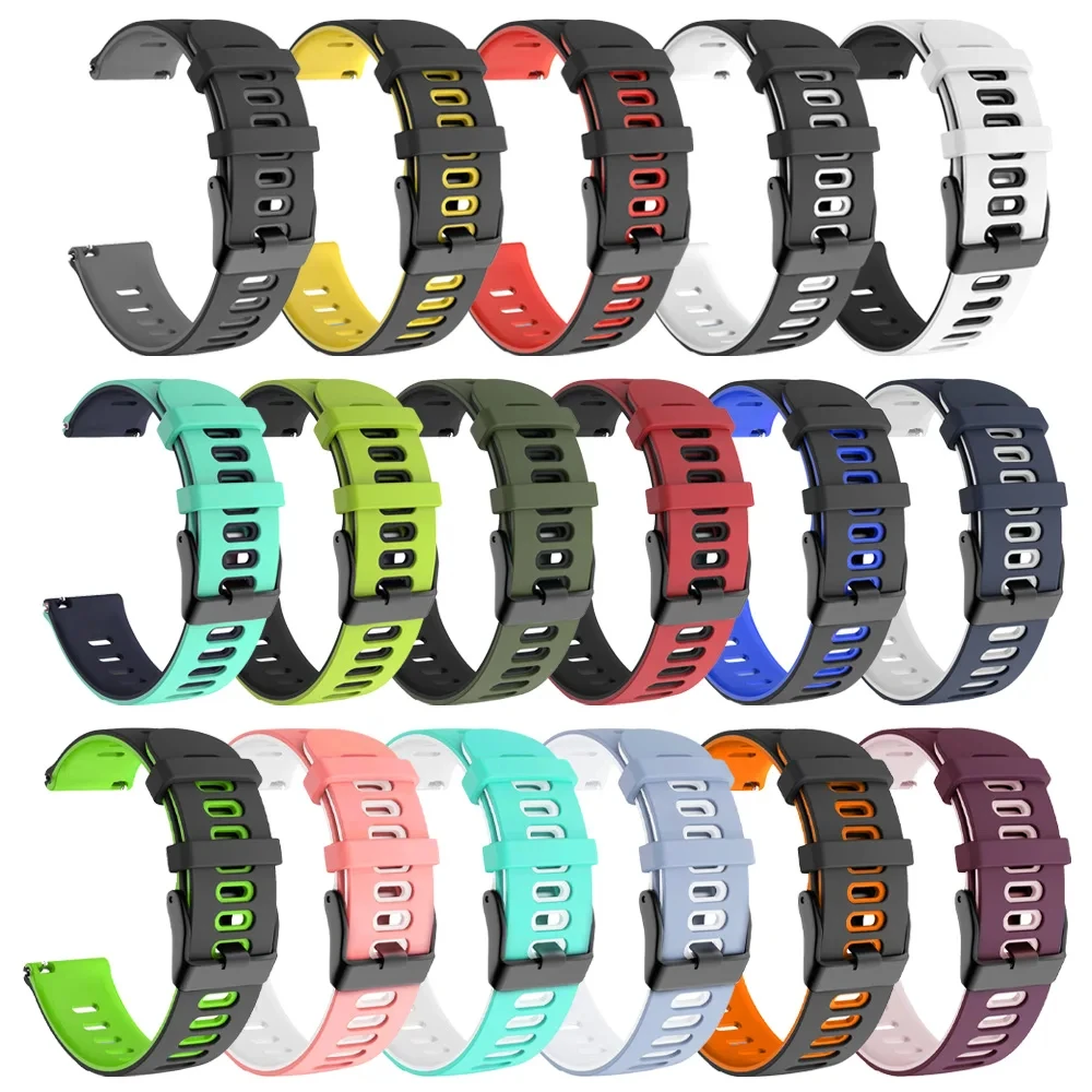 Enhanced Sports Rubber Watch Strap | 20-22mm | Versatile Fitness Band Replacement