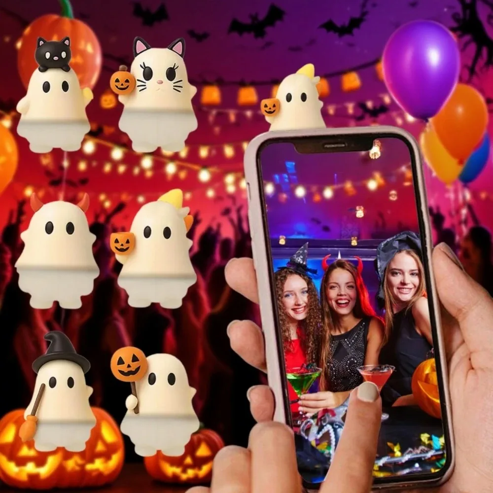 2025 Ghostees Mystery Phone Buddy Lot 2 - Figurine Fantôme Citrouille Halloween Adhésif