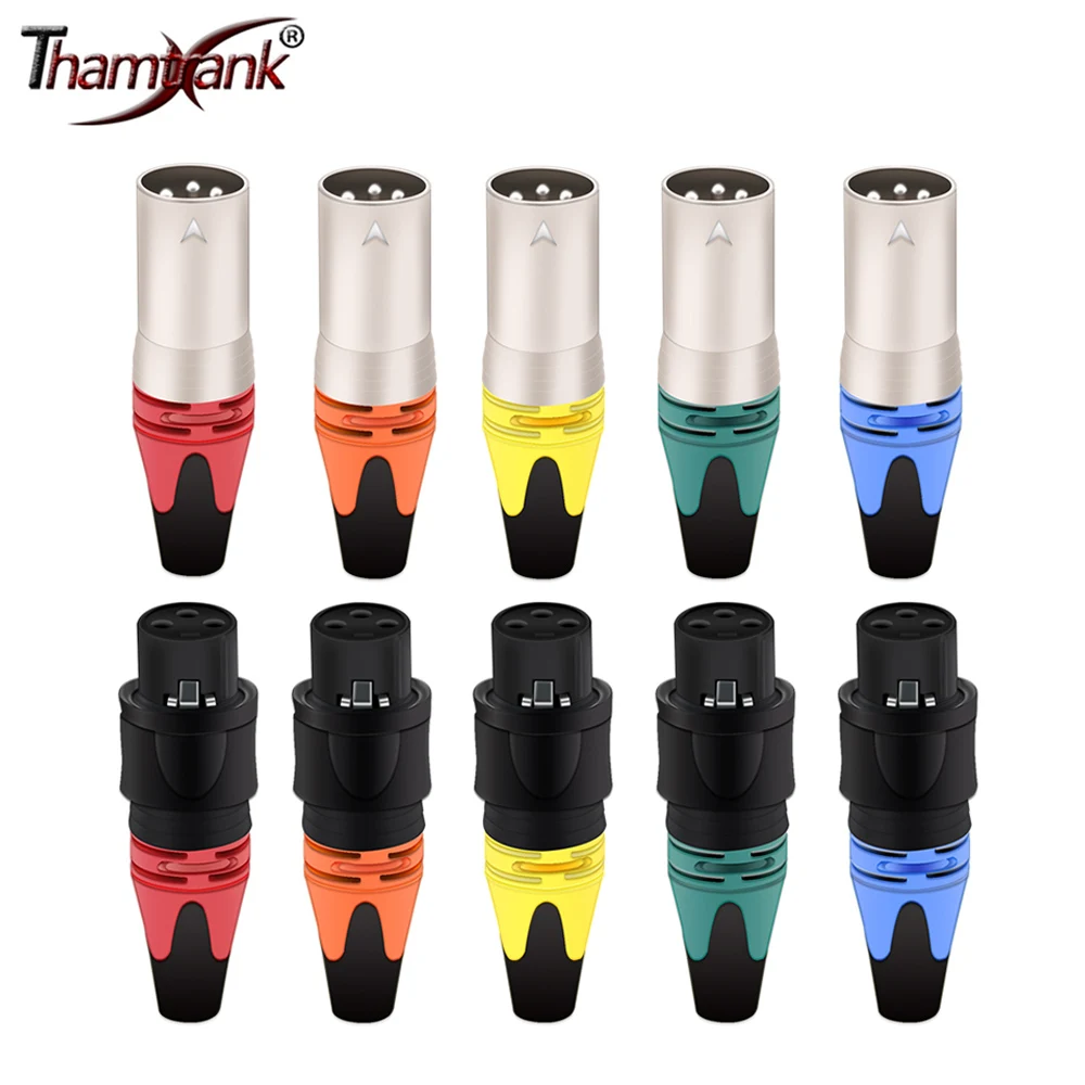 Pinos Xlr Impermeável Ip65 Plug de Áudio Fêmea Jack Mais Macho Plug Adaptador Profissional Mic Fio Conectores 10 Pcs 5sets