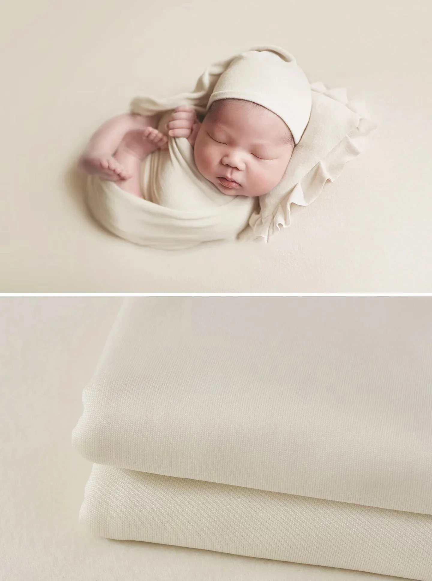 Luxurious Newborn Photography Wrap Blanket & Backdrop Set