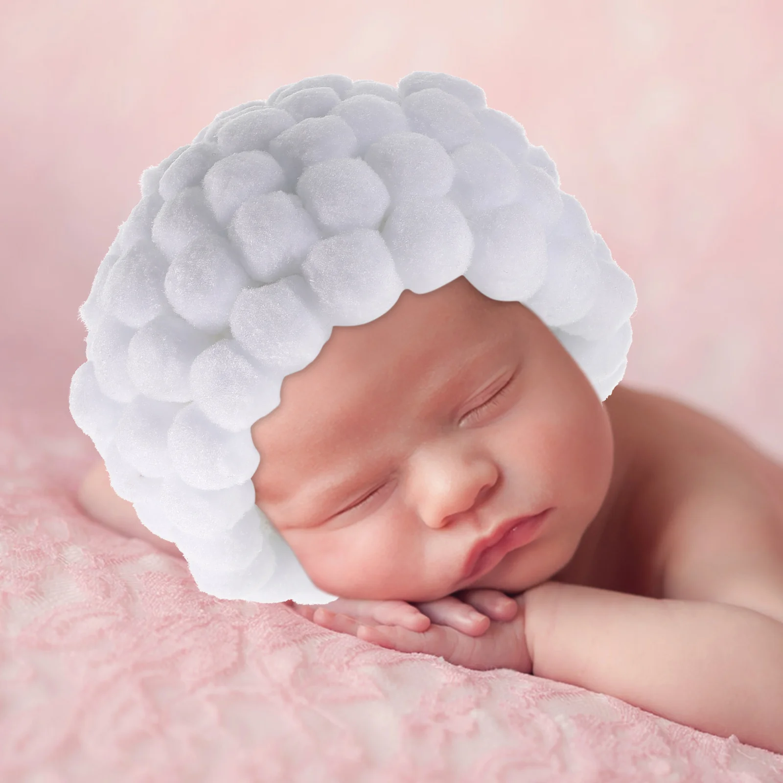 

Has Baby Props Sun Hat Modeling Girl Newborn Essentials White Infant Photo Wool