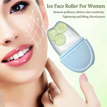 Ice Roller for Face and Eye, Ice Cube Roller Massager for Skin Women Care Tools,Reduce Migraine Pain,Massage Silicone Ice Mold 1