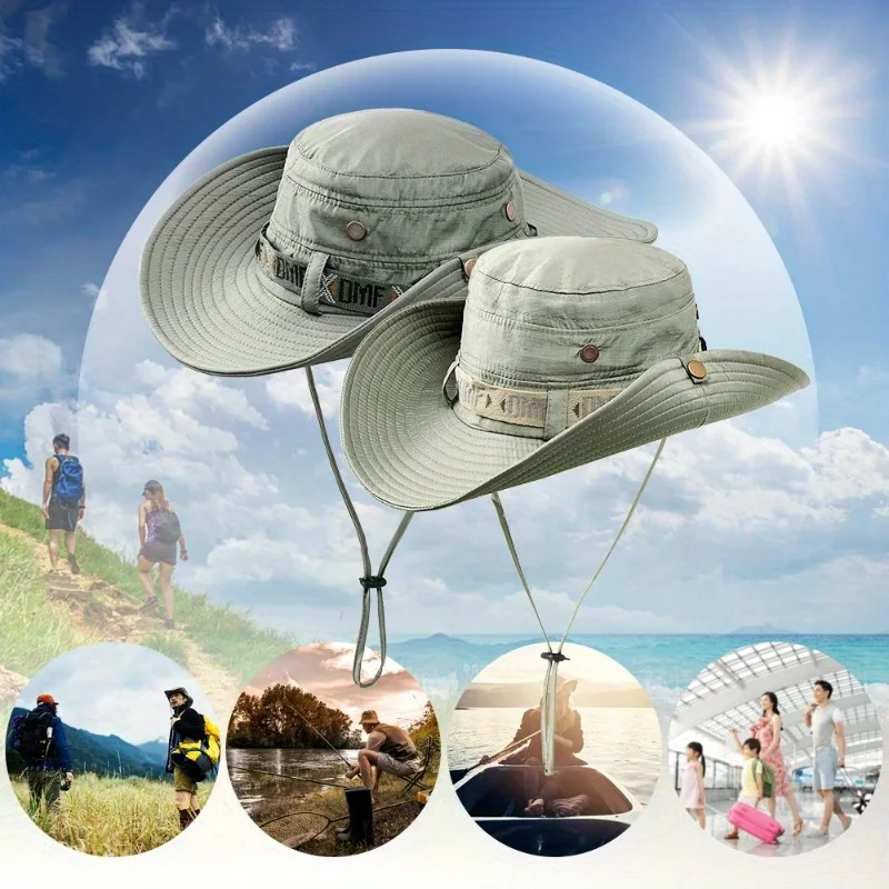 Sombrero Pesca Dinosaurio Reversible Unisex - Algodón, Protección UV, Talla Única, Doble Cara