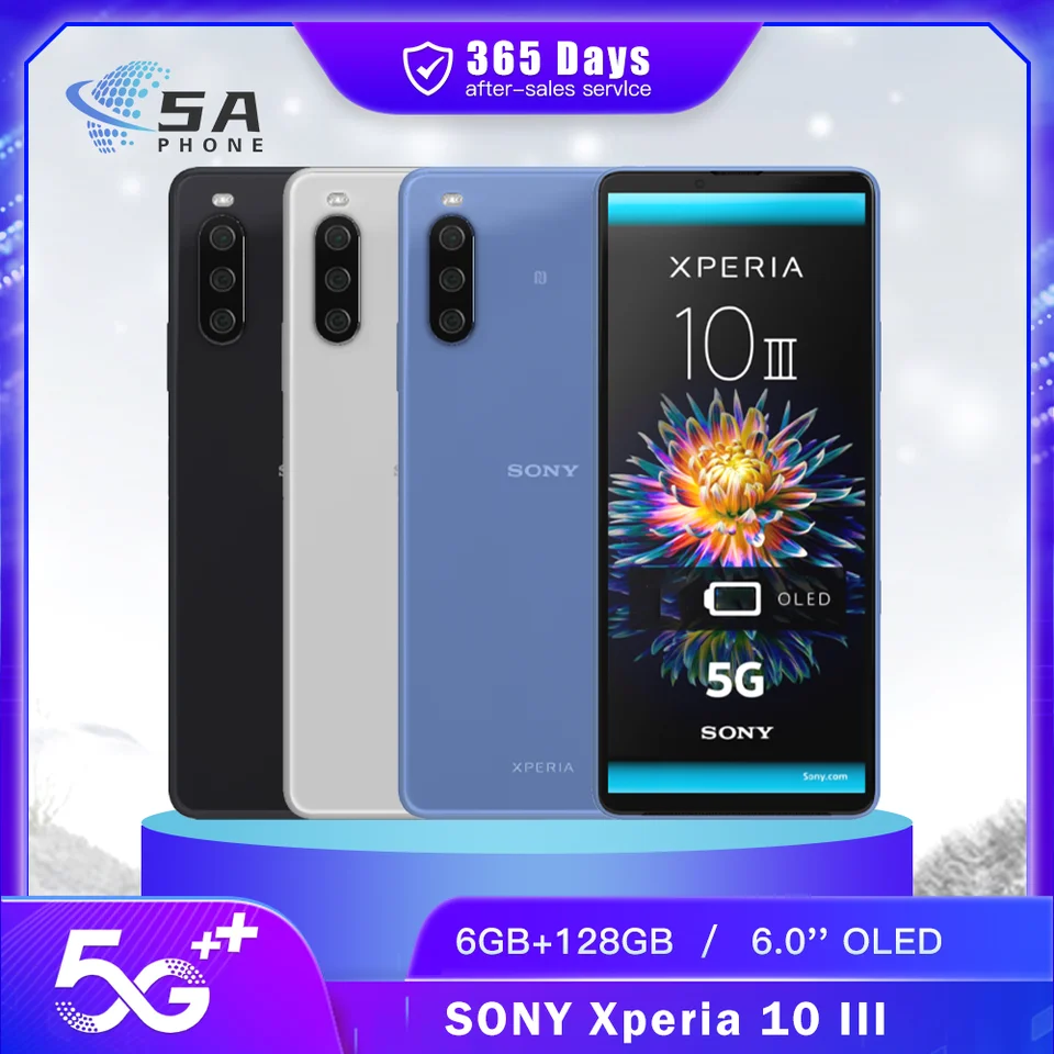 Original Sony Xperia 10 III 10III XQ-BT52 5G Mobile Phone