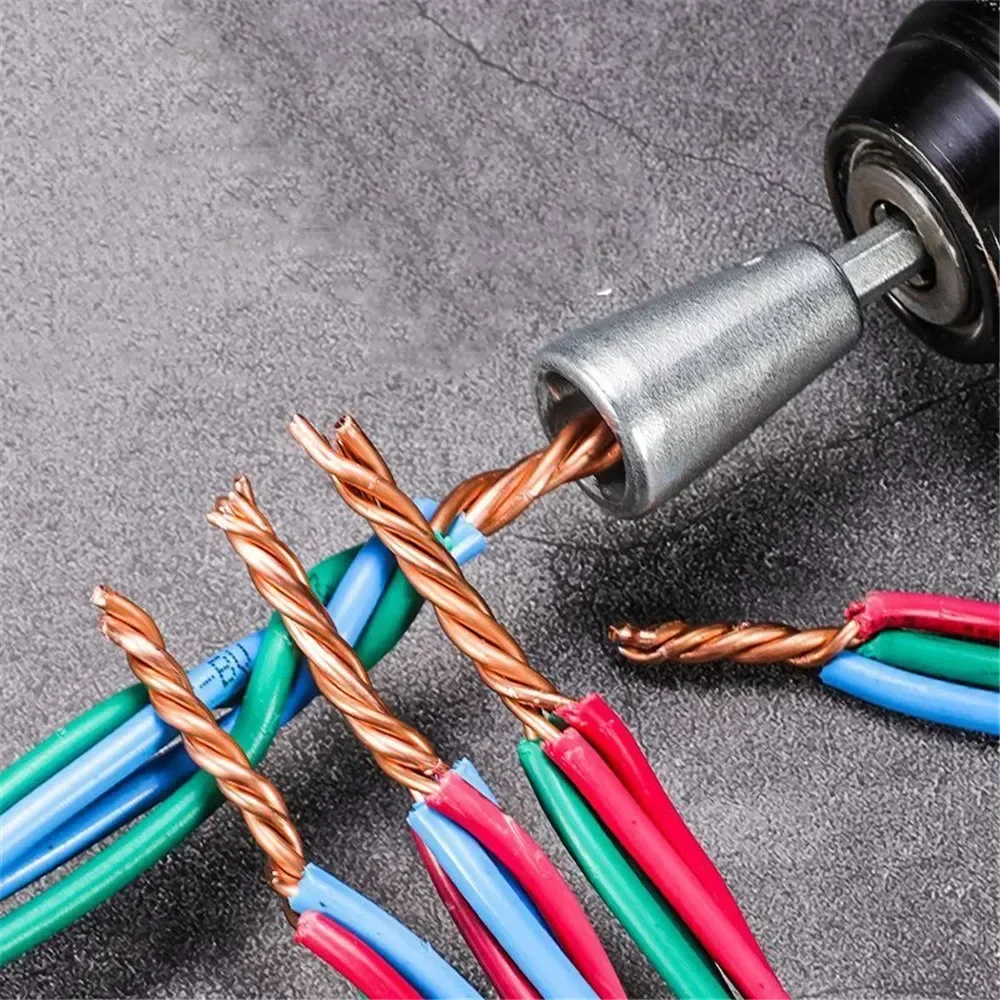 6mm Hexagonal Wire Twisting Tools Handle Electrician 1.5-6 Square 2-6 Way Twister Wire for Power Drill Drivers Quickly Twister