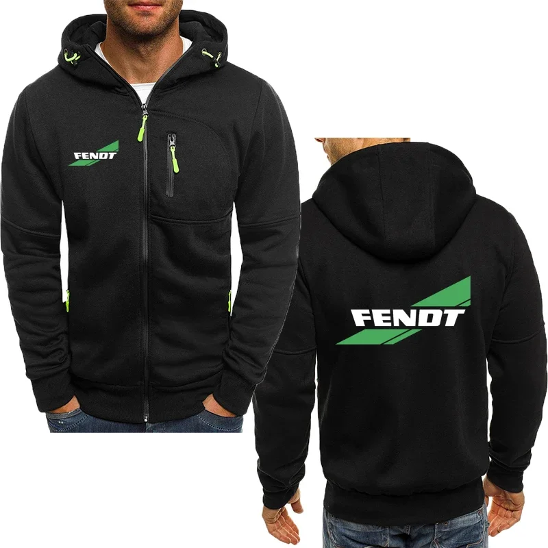 

2024 Spring Autumn Mens Sweatshirt Tractor FENDT Hoodies high quality Brand Pullover men's hooded jacket zipper sweatshirt