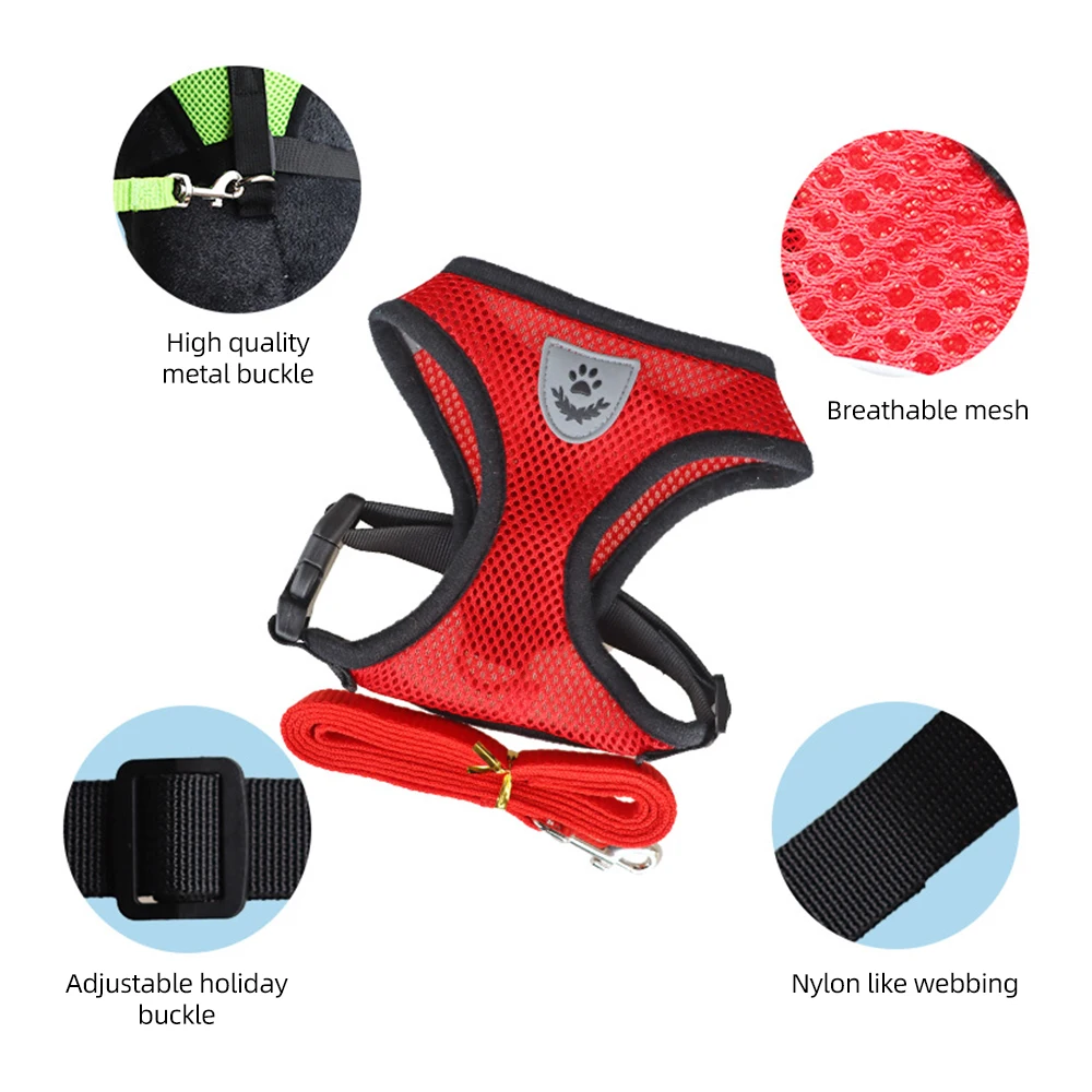 Cat Dog Harness Set Adjustable Vest LittlePuppy