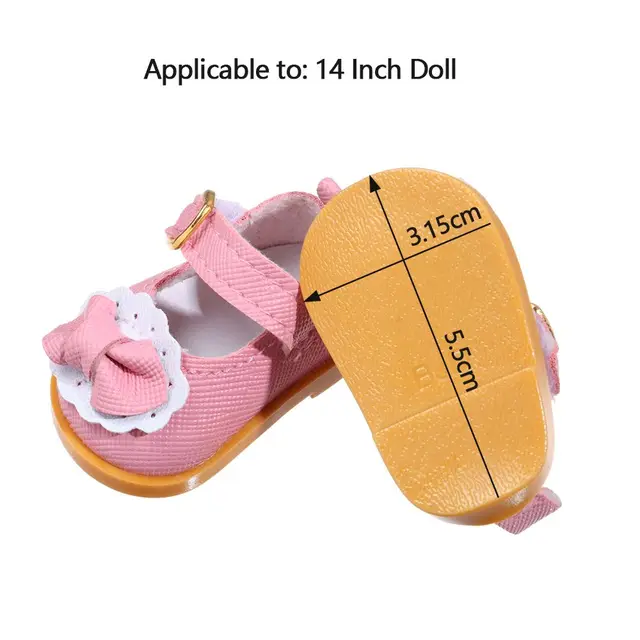 5.5cm Doll Toy Bright Leather Shoes for 1/6 Doll Toys Accessories Handmade Cute Doll Bandage Shoes Girls Gifts Doll Accessories 5