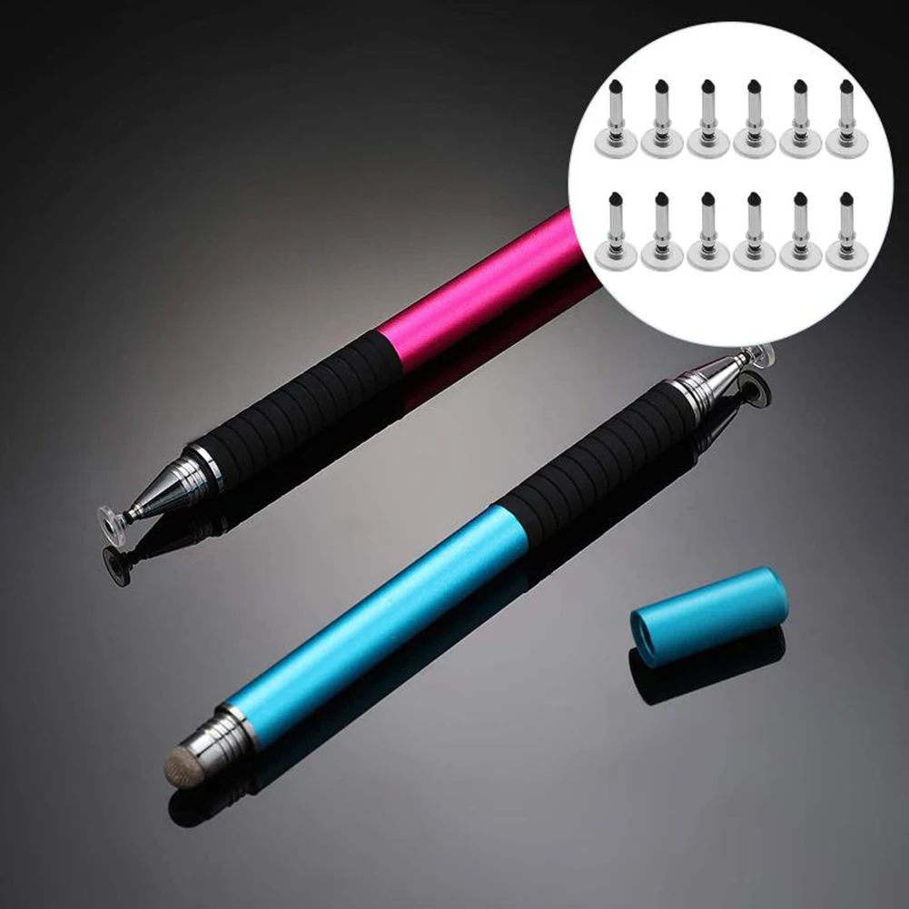 Stylus Replacement Tips Touch Screen Pen Nibs Replaceable Stylus Pen Disc Tips Compatible with Capacitive Touch Screen 12 Pieces