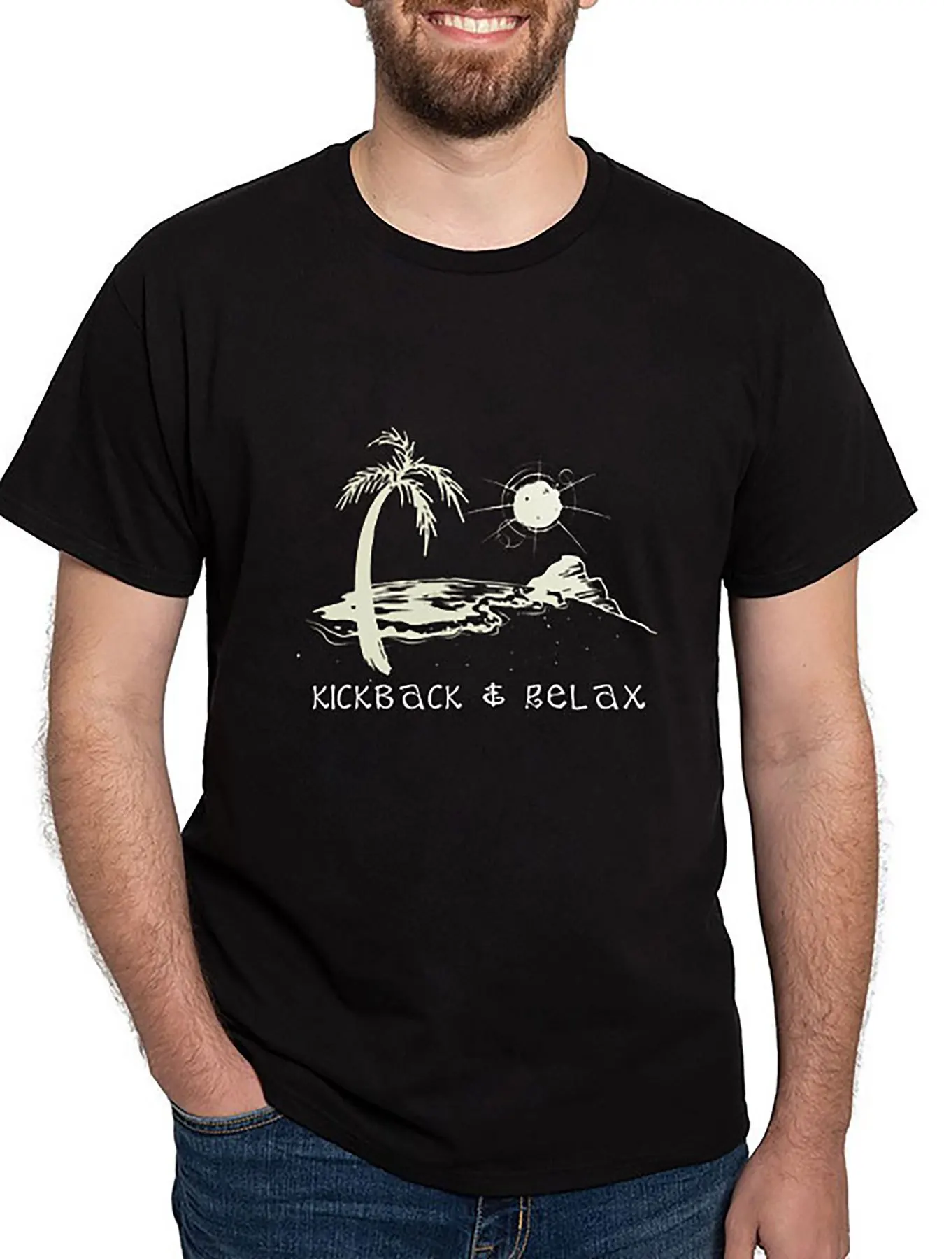 

Забавная Мужская футболка с коротким рукавом и графическим принтом для пляжа и отдыха, коллекция 122085, Черная