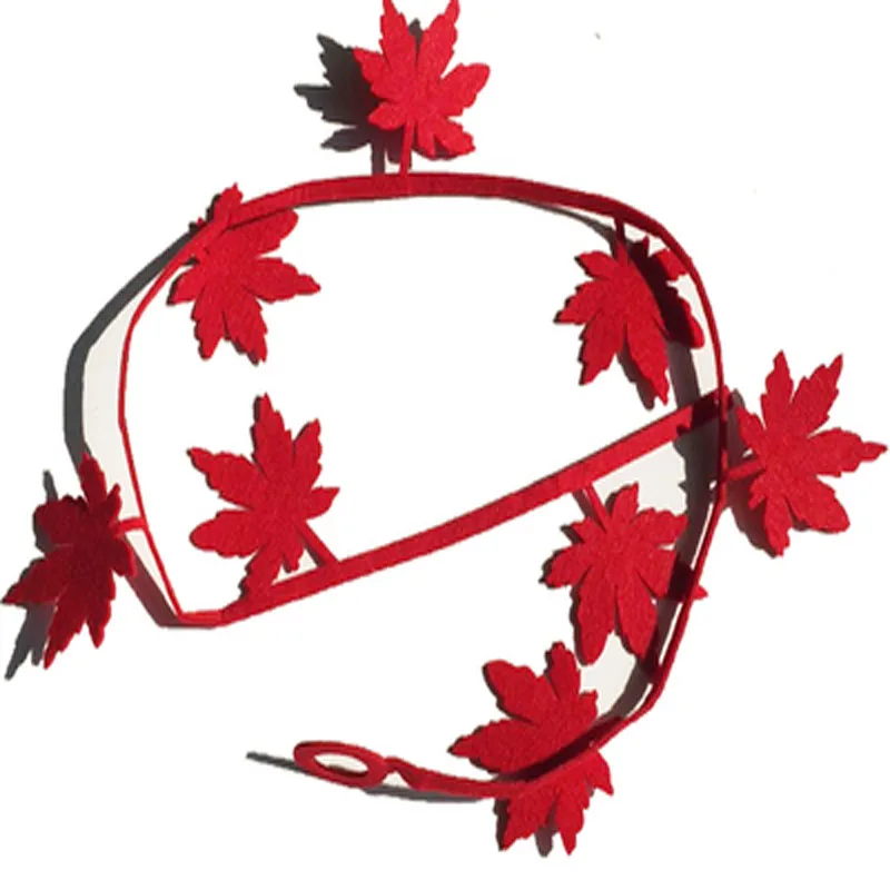 98cm 3 colors for Choose Green Orange Yellow Maples Leafs Stripe DIY Nonwoven Felt For Home Decoration Party Decor