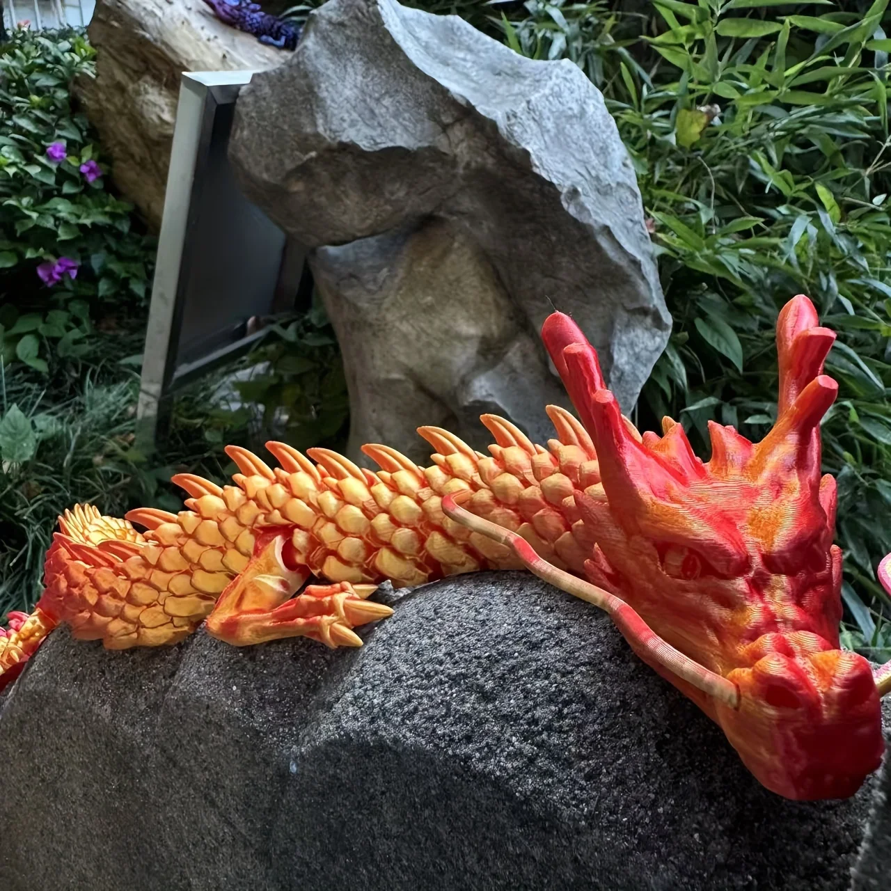 60/90/120/180cm Huge 3D Printed Joint Mobility Loong Figurines Ornaments Creative Dragon Plants Rockery Fish Tank Decoration