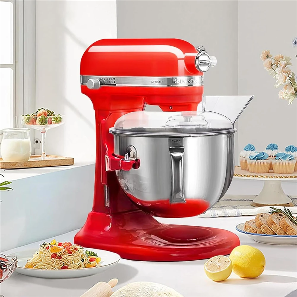 Dishwasher Safe for KitchenAid 4.5-5QT Pouring Cover Mixing Bowl Dump Hoods Splash Guard for KitchenAid Tilt-Head Stand Mixers