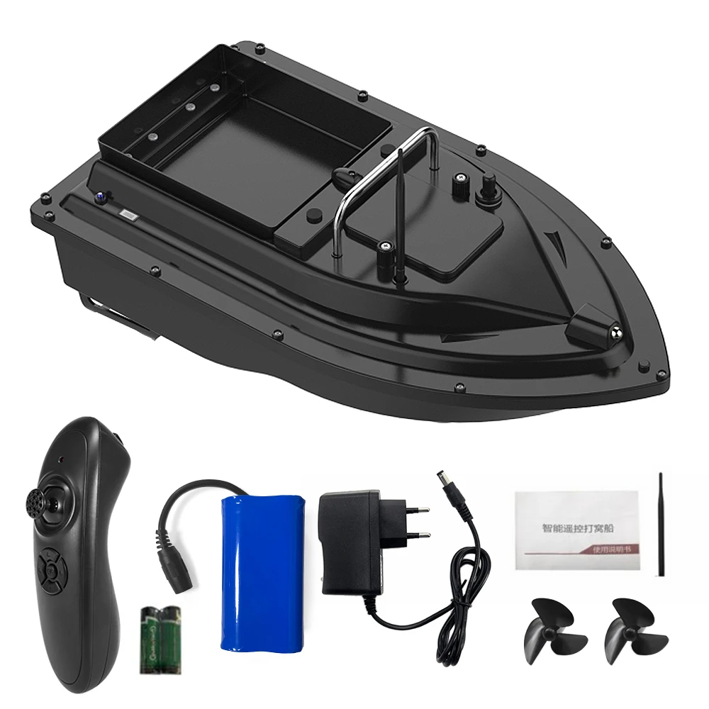 Bateau Amorceur Télécommandé GPS - Portée 500m, Capacité 1.5kg, éclairage LED, Pour Pêche En Lac/rivière