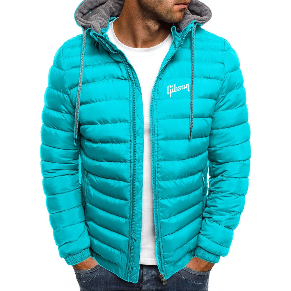 Gibson 2023 Autumn and Winter New Style Men's Zipper Thickening keep Warm Cotton Jackets Outerwear Hooded Cardigan Coats Tops