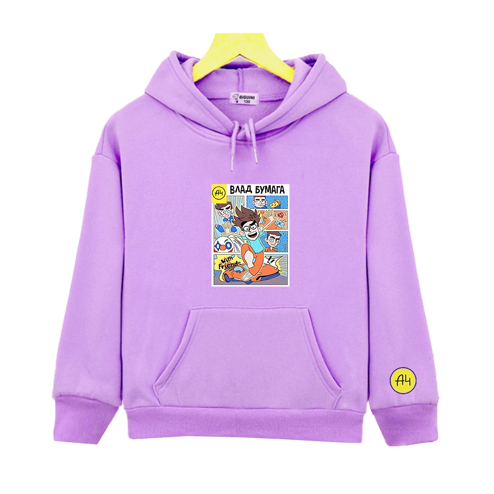 

Kid's Cartoon мерч а4 Graphic Hoodie Merch A4 Gelik Lamba Boy Purple Sweatshirt Casual Family Clothing Fall Toddler Girl Clothes