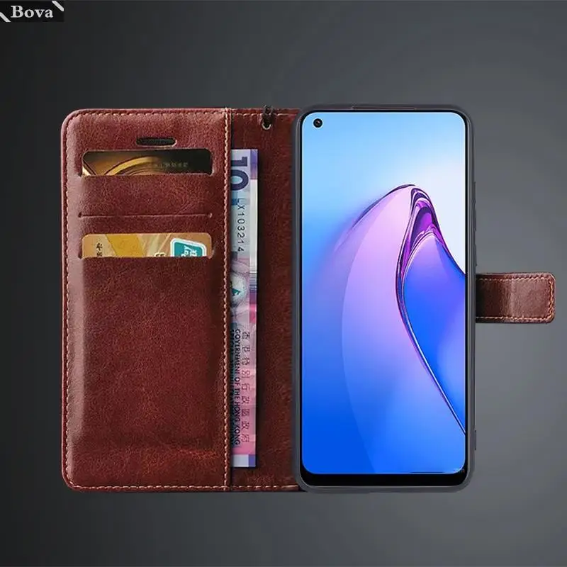 Reno 8 5G Card Holder Pu Leather Cover Case for OPPO Reno8 5G Reno 8 Pro 5G Flip Cover Retro Wallet Bag Fitted Case Fundas Coque 4